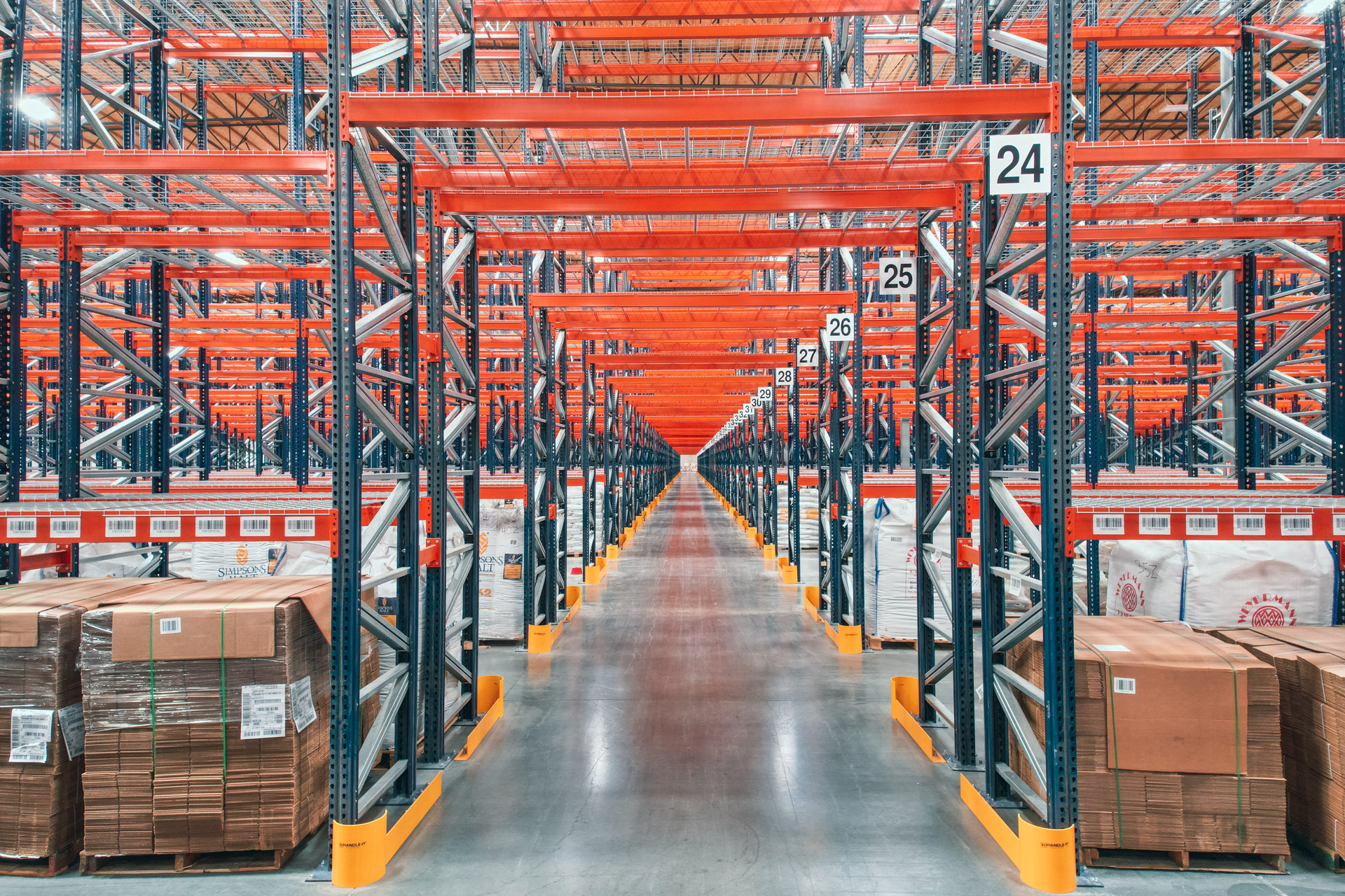 Industrial pallet racking installation in Morrisville warehouse
