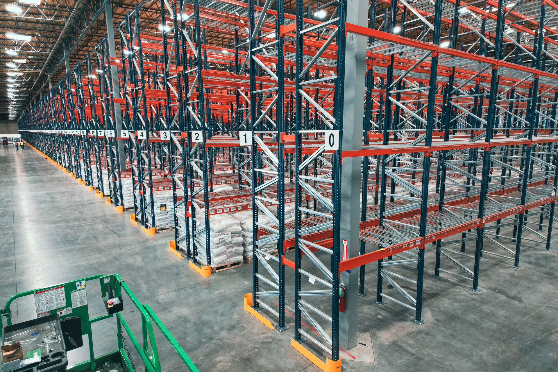 Warehouse pallet rack installation in Raleigh, NC
